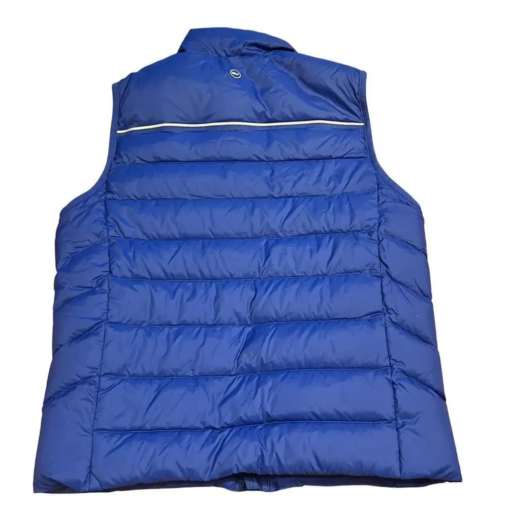 Vineyard Vines Vest Youth Kids Size Lg 16 Blue Performance Down Puffer Full Zip